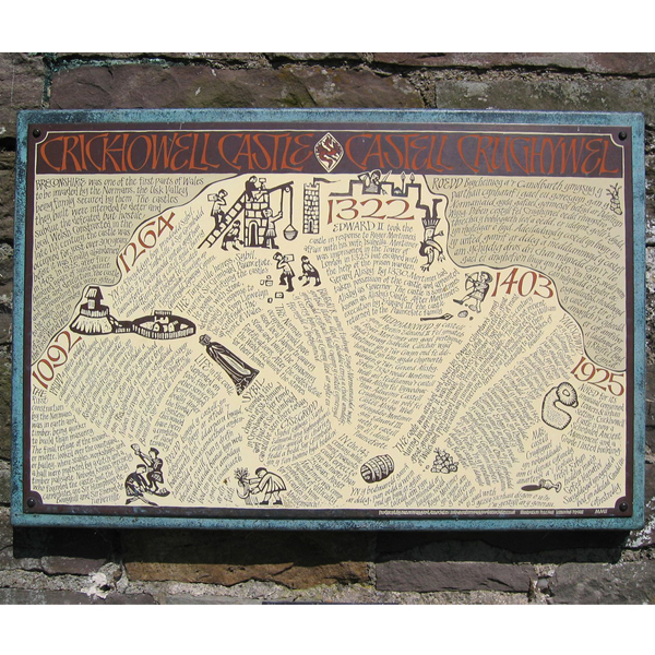 Crickhowell Castle Plaque