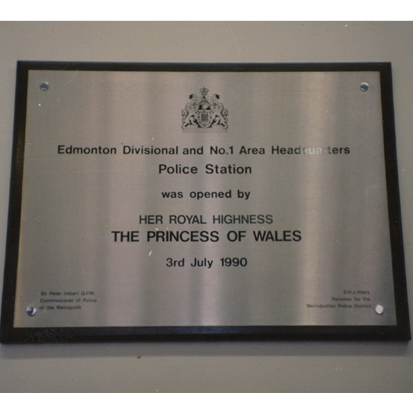 Stainless steel Edmonton plaque