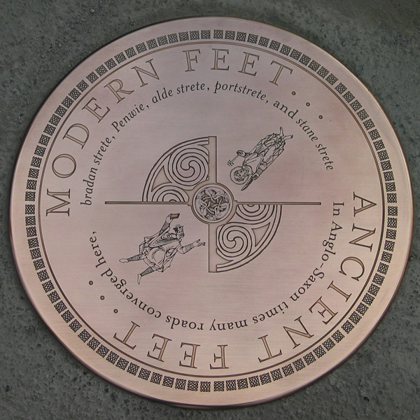 Etched bronze disc 600mm diameter