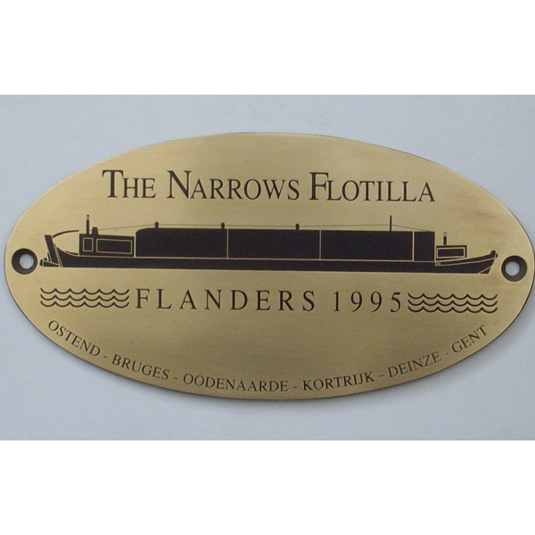 3mm Brass commemorative plaque