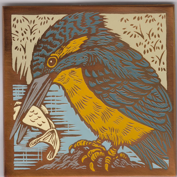 Bronze enamel 1 - Kingfisher