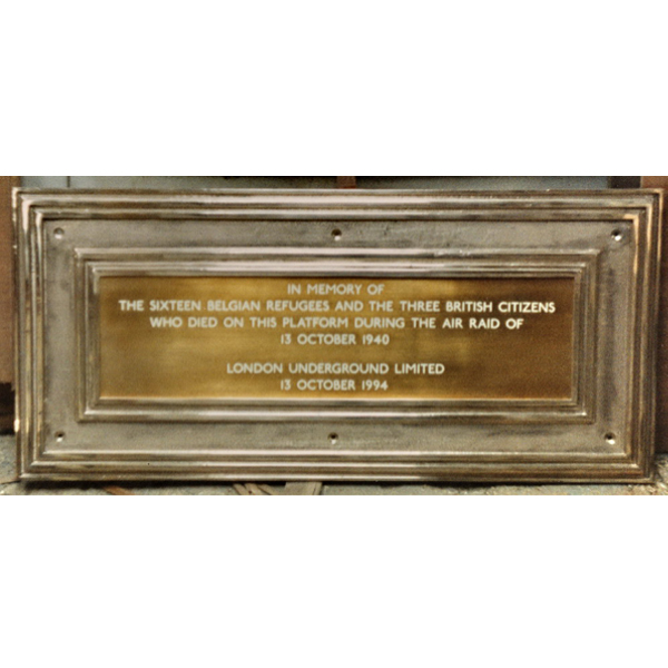 Cast and etched London Underground Commemorative Plaque